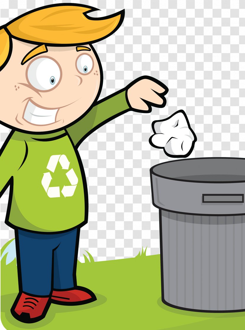Cleanliness Child - Throwing Trash Cans Good Habits Transparent PNG