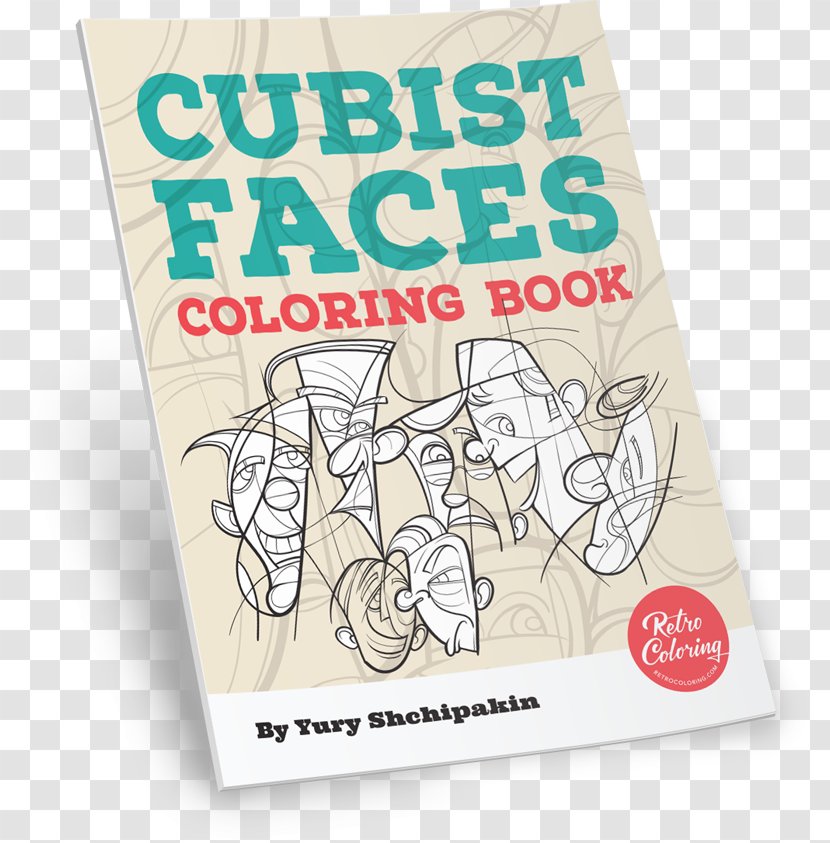 Paper Cubist Faces Coloring Book Cubism Font Transparent PNG