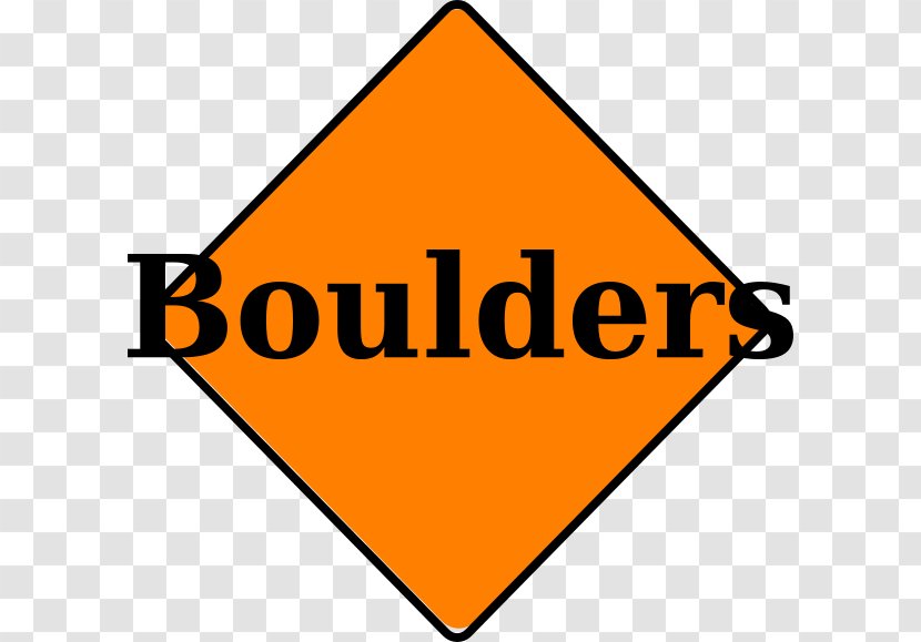 Rockland Boulders Logo Traffic Sign Line Point - Triangle Transparent PNG