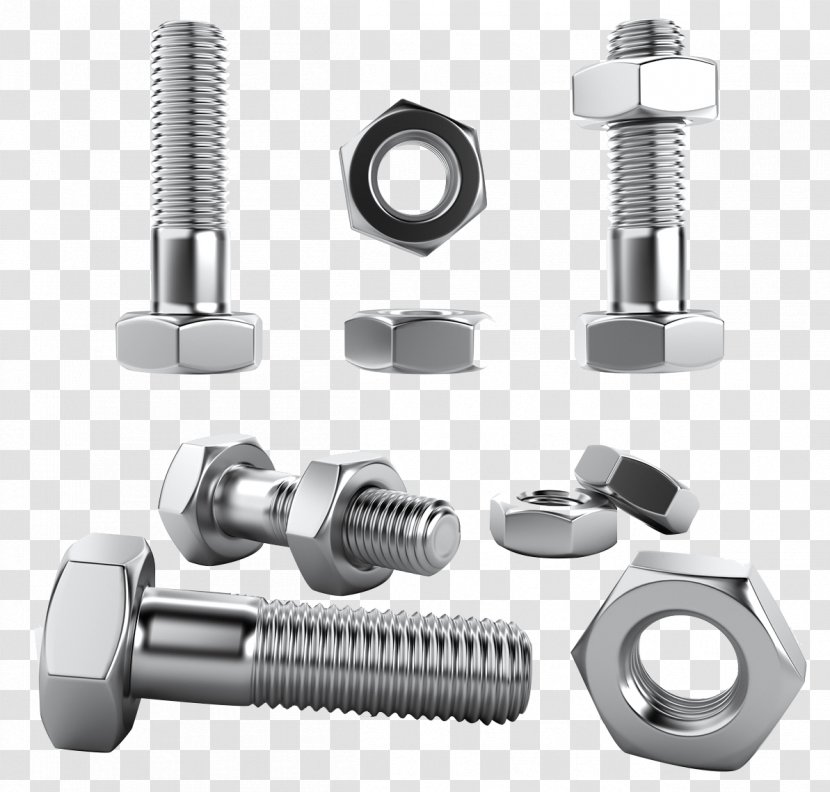 Stainless Steel Screw Fastener Bolt Nut - Material Transparent PNG