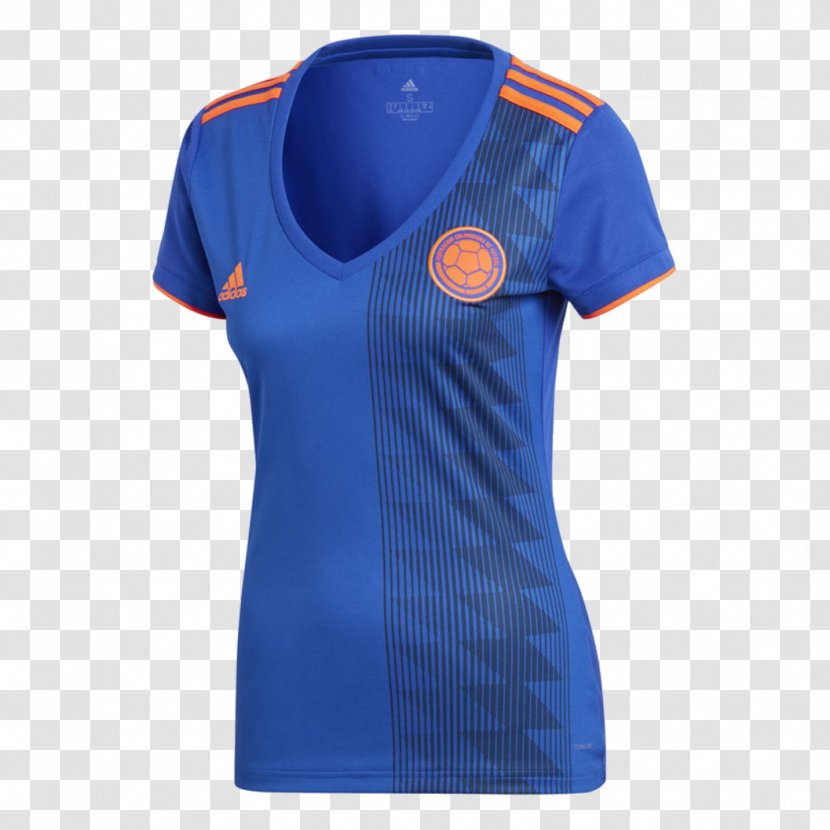 Colombia National Football Team T-shirt 2018 World Cup Adidas Colombian Federation - Blue Transparent PNG