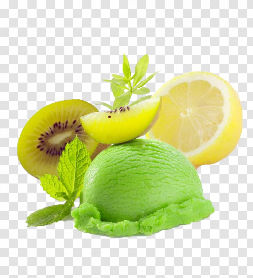 Green Tea Ice Cream Gelato Chocolate - Sorbet - Authentic Fruit Transparent PNG