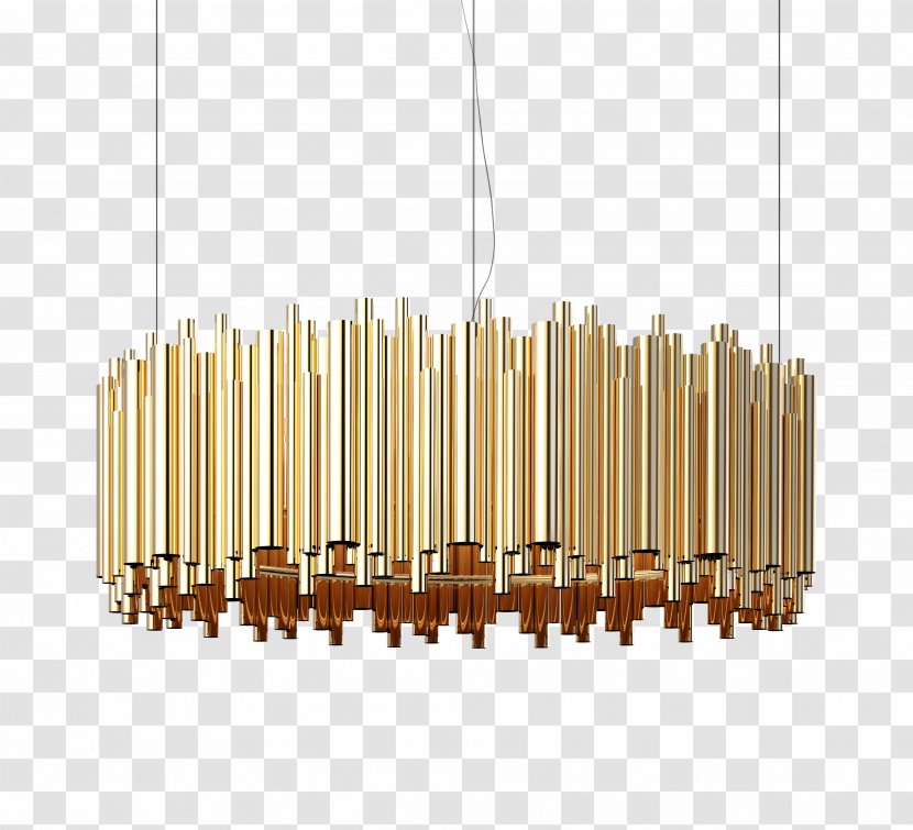 Pendant Light Fixture Chandelier - Frame - Brass Transparent PNG