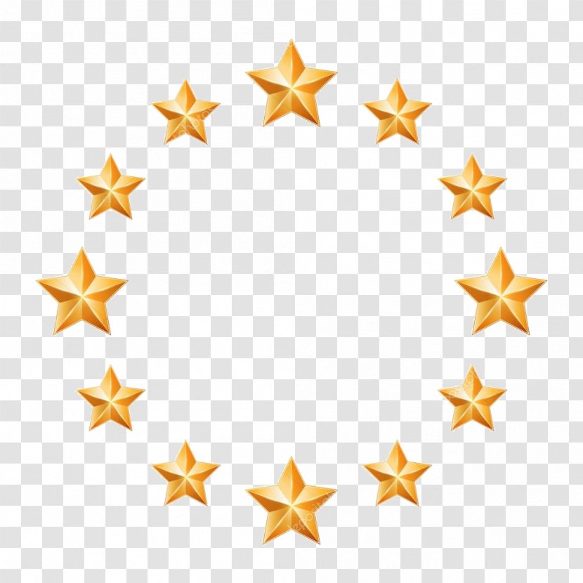 Vector Graphics Stock Illustration Royalty-free Circle - Royaltyfree - Isolated On White Background Golden Star Transparent PNG