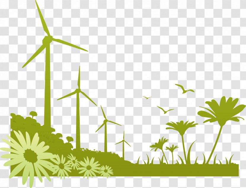 Landscape Assessment Manufacturing Laundry - Flower - Vector Wind Turbines Transparent PNG