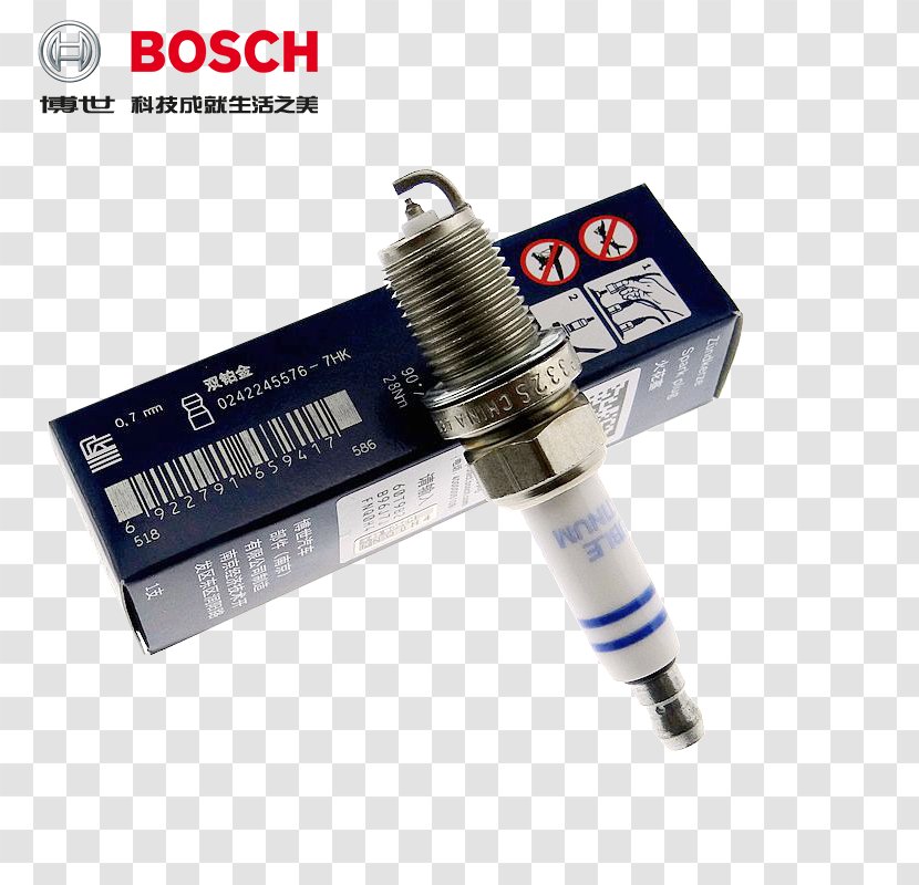 Car Spark Plug Automotive Ignition Part Robert Bosch GmbH Engine - Electronic Component - Taobao Poster Design Transparent PNG