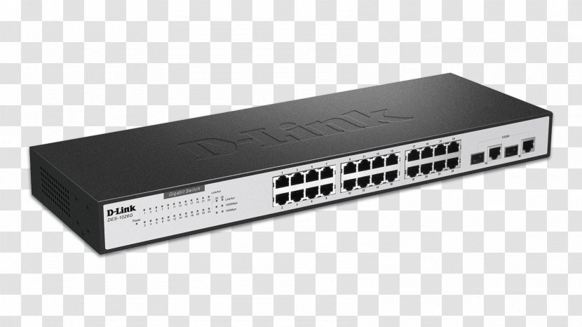 Gigabit Ethernet Fast Network Switch 1000BASE-T Small Form-factor Pluggable Transceiver - Port Terminal Transparent PNG