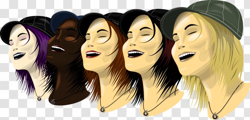 Eyebrow Hair Coloring Cheek Lip Beauty - Heart - Women Laughing Transparent PNG