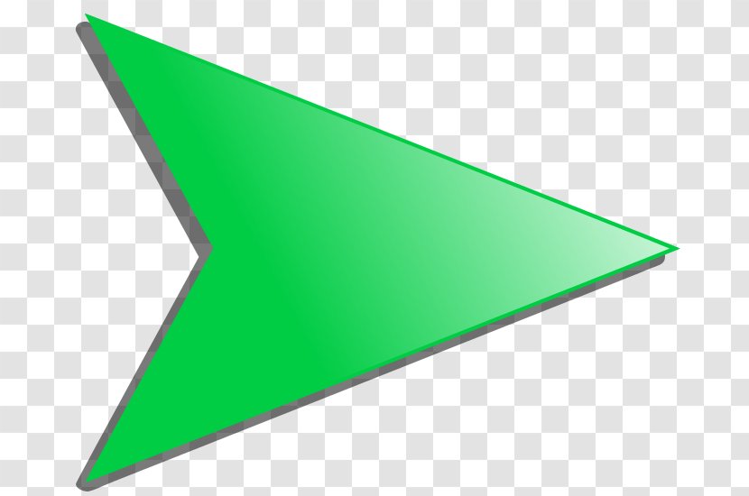 Triangle Area Green - Picture Of A Arrow Pointing To The Right Transparent PNG