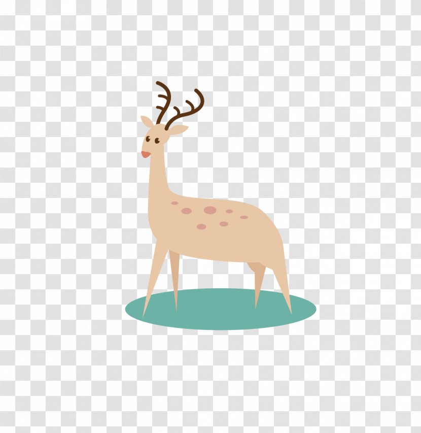 Cartoon Illustration - Vertebrate - Vector Elements Hand-painted Deer Transparent PNG