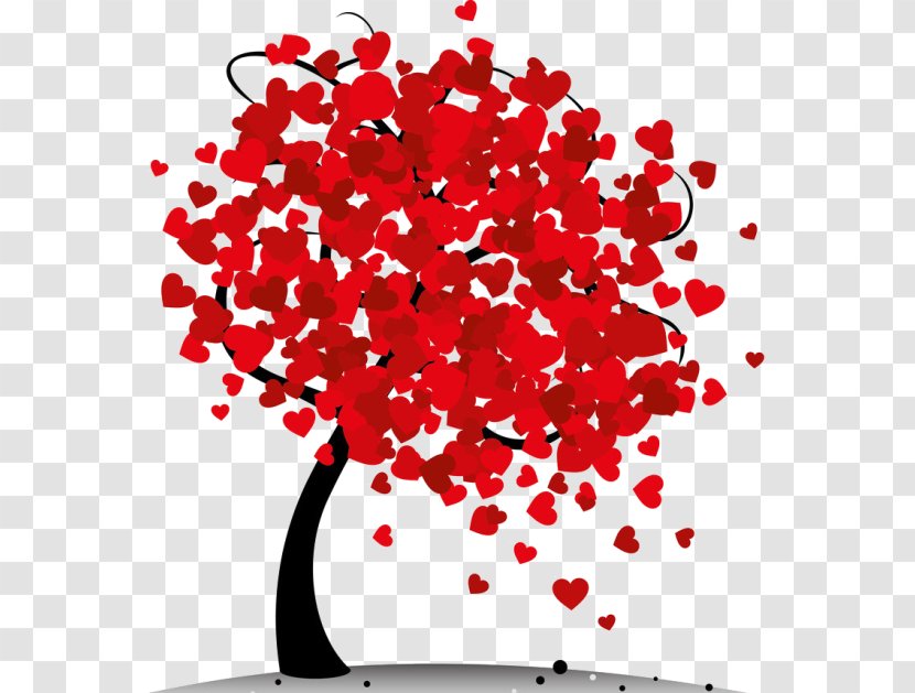 Valentine's Day Christmas Tree Heart Clip Art - Silhouette Transparent PNG