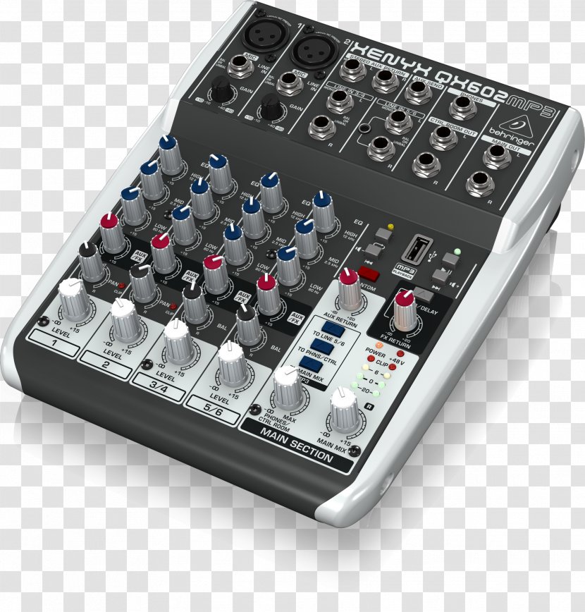 Microphone Audio Mixers Behringer Mixer Xenyx 802 - Cartoon Transparent PNG