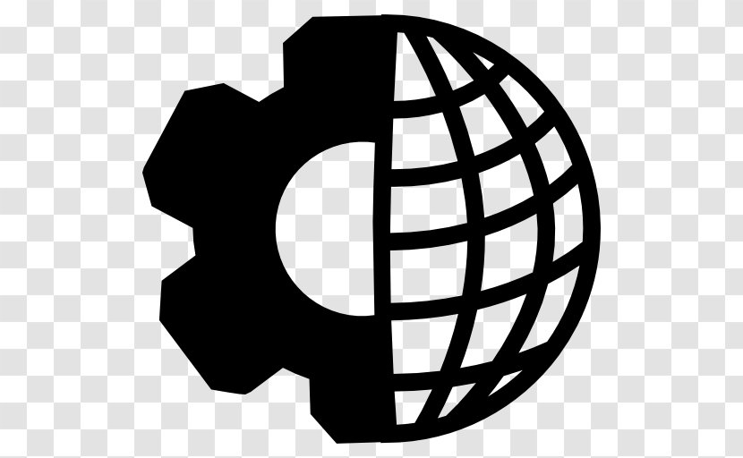 Business Symbol Icon Design - Black And White - Half Earth Transparent PNG