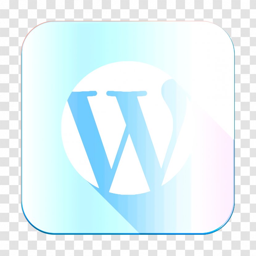 Wordpress Icon Wp - Text - Electric Blue Logo Transparent PNG