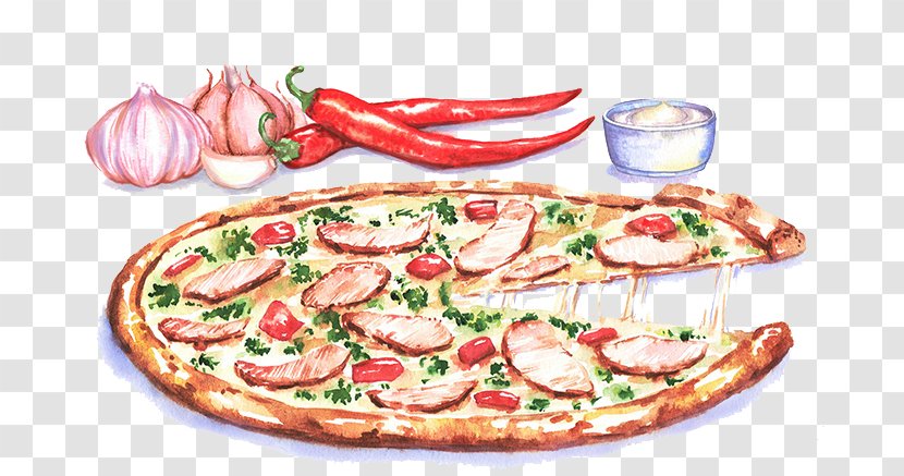 California-style Pizza Sicilian Tarte Flambxe9e Italian Cuisine - California Style - Delicious Transparent PNG