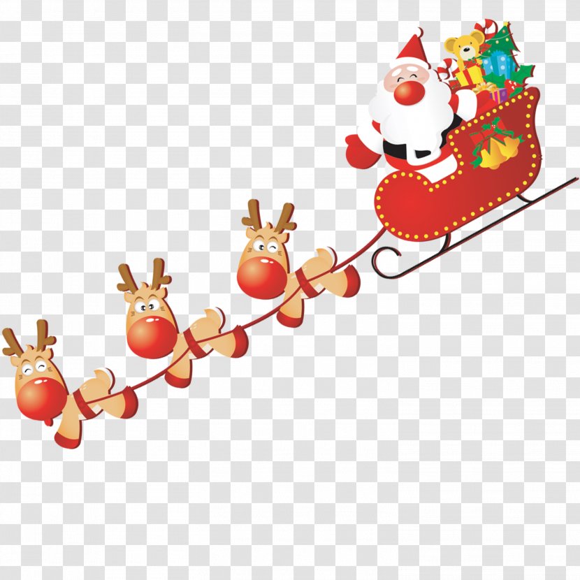 Santa Claus Reindeer Christmas Clip Art - Table - Kartikeya Transparent PNG