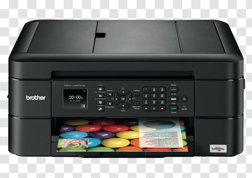 Paper Inkjet Printing Multi-function Printer Brother Industries - Electronic Device Transparent PNG