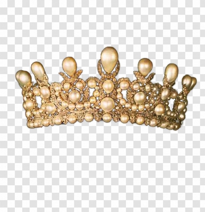 Pearl Crown - Gold Jewels Transparent PNG