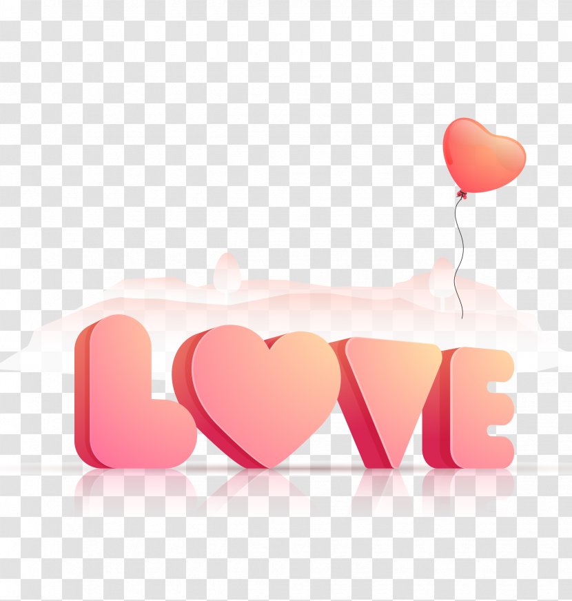 Valentine's Day Product Design Love Desktop Wallpaper - Peach - Art Transparent PNG