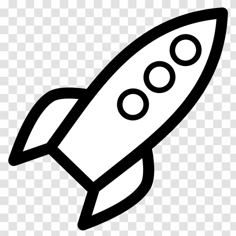 Coloring Book Spacecraft Rocket Clip Art - Black And White - Images Transparent PNG