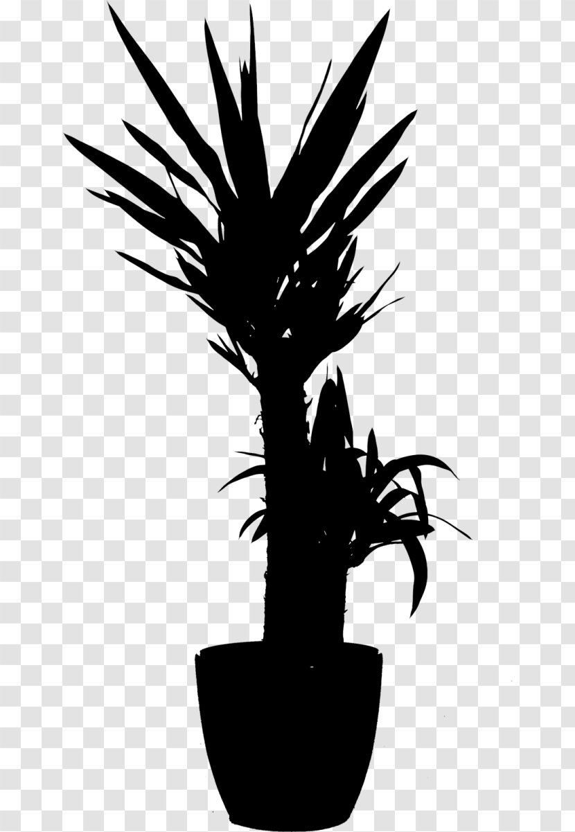 Palm Trees Flowerpot Houseplant Silhouette Transparent PNG