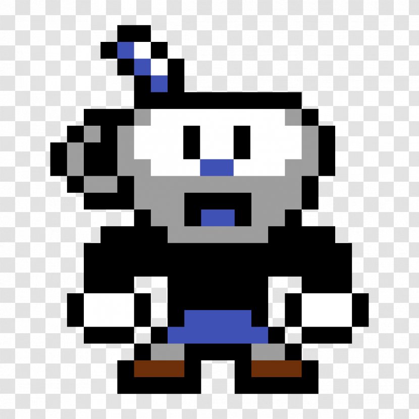 Cuphead Minecraft Pixel Art - Rectangle - He Man Transparent PNG