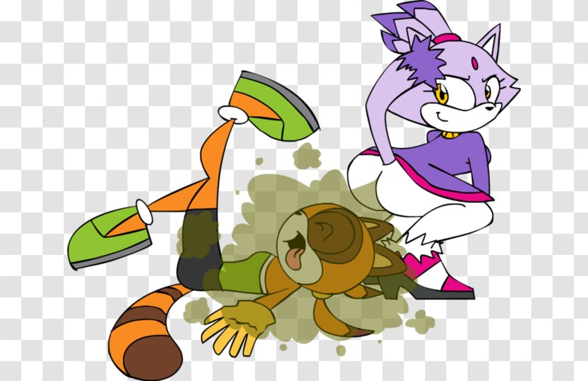 Flatulence Blaze The Cat Amy Rose Marine Raccoon - Watercolor - Silhouette Transparent PNG