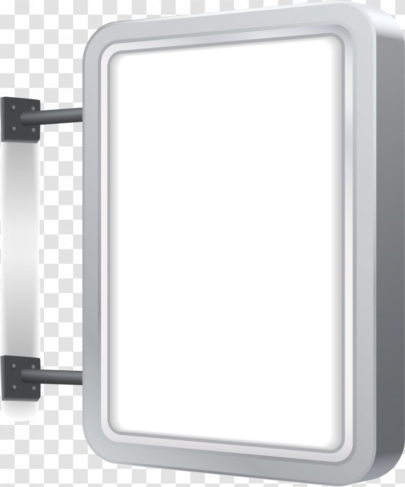 Signage Billboard - Silver Simple Signboard Transparent PNG