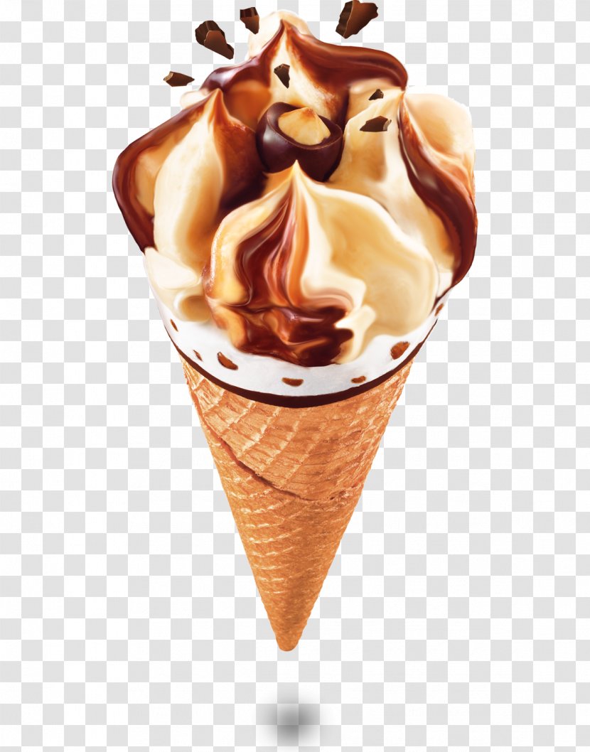 Sundae Chocolate Ice Cream Gelato Cones Dame Blanche - Cornetto Transparent PNG