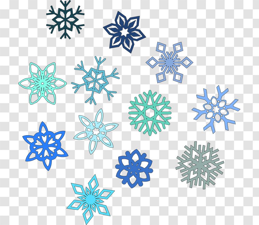 Snowflake Light Clip Art - Border - Various Combinations Of Colored Snowflakes Transparent PNG