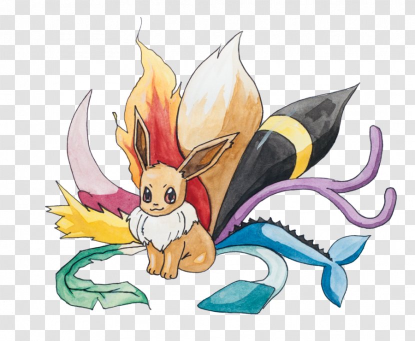 Nine-tailed Fox Eevee Pokémon Vaporeon Ninetales - Espeon - Nine Tails Transparent PNG