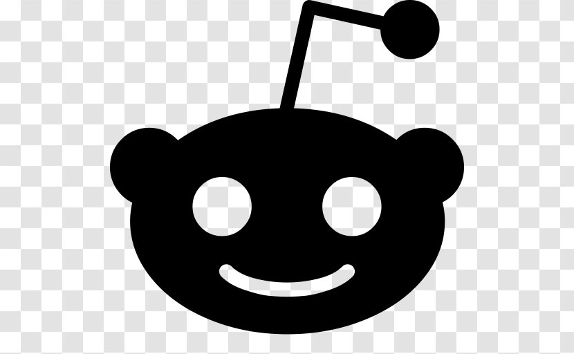 Reddit Computer Software - Smile - Black And White Transparent PNG