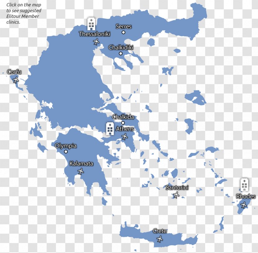 Greece Map - Sky Transparent PNG