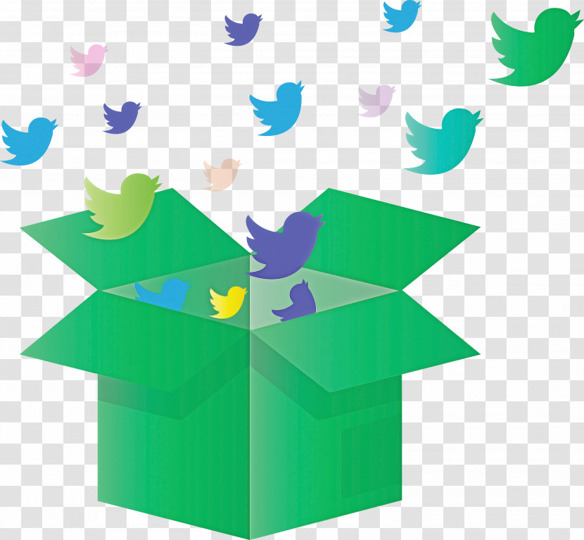Twitter Birds Opened Box Transparent PNG
