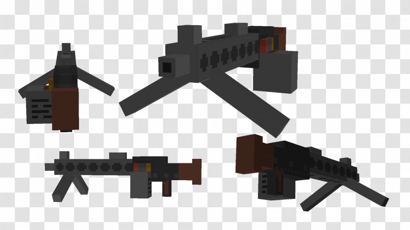 Machine Gun Minecraft MG 34 42 Firearm - Tree Transparent PNG