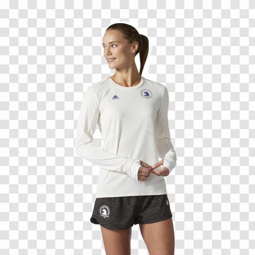 2017 Boston Marathon T-shirt Jersey Sleeve Adidas - White Shoe Through Train Transparent PNG