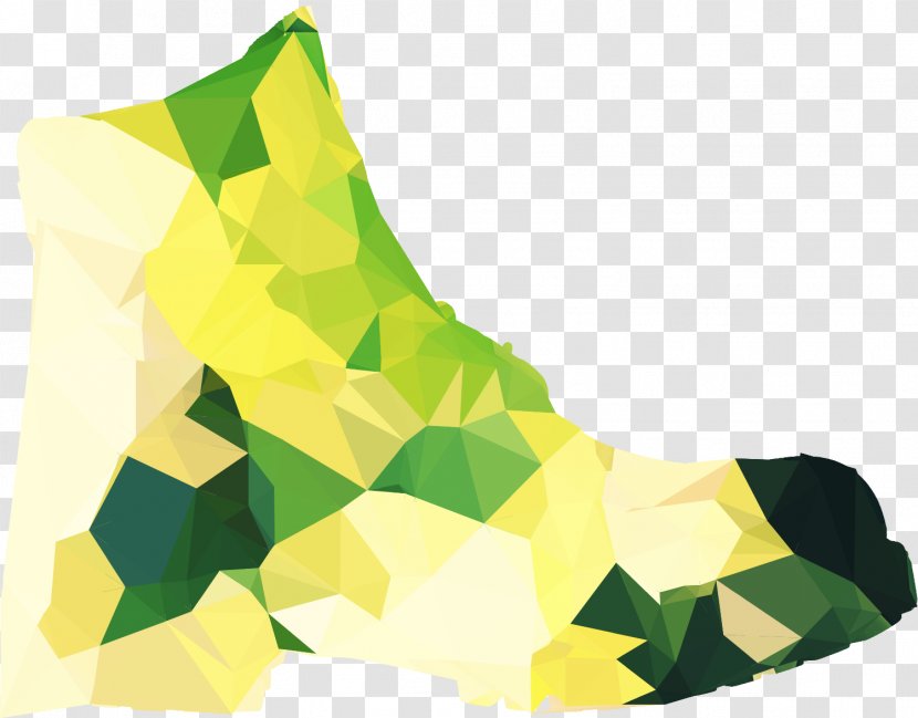 Illustration Product Design Shoe Line - Green - Yellow Transparent PNG