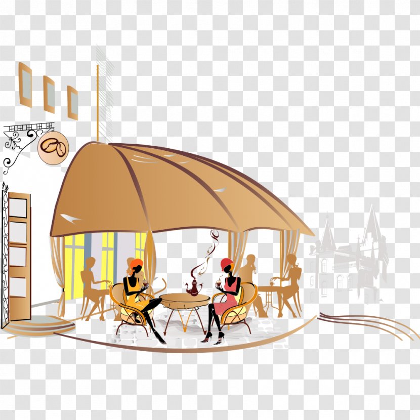 Cafe Coffee Espresso Street Vector Graphics - Recreation - First Floor Transparent PNG