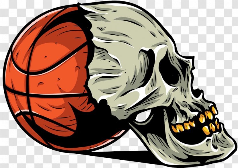 Basketball Sport Illustration - Cranial Skeleton Transparent PNG