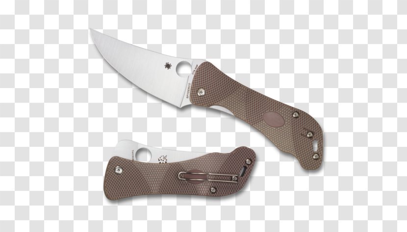 Pocketknife Spyderco Hundred Pacer Caribbean Leaf - Hunting Knife - Unique Cutlery Transparent PNG