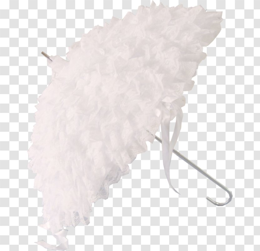 Feather White Umbrella - Diagram - Hand-painted Transparent PNG