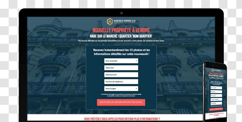 Landing Page Real Property Estate Service - Multimedia - American Beauty Transparent PNG