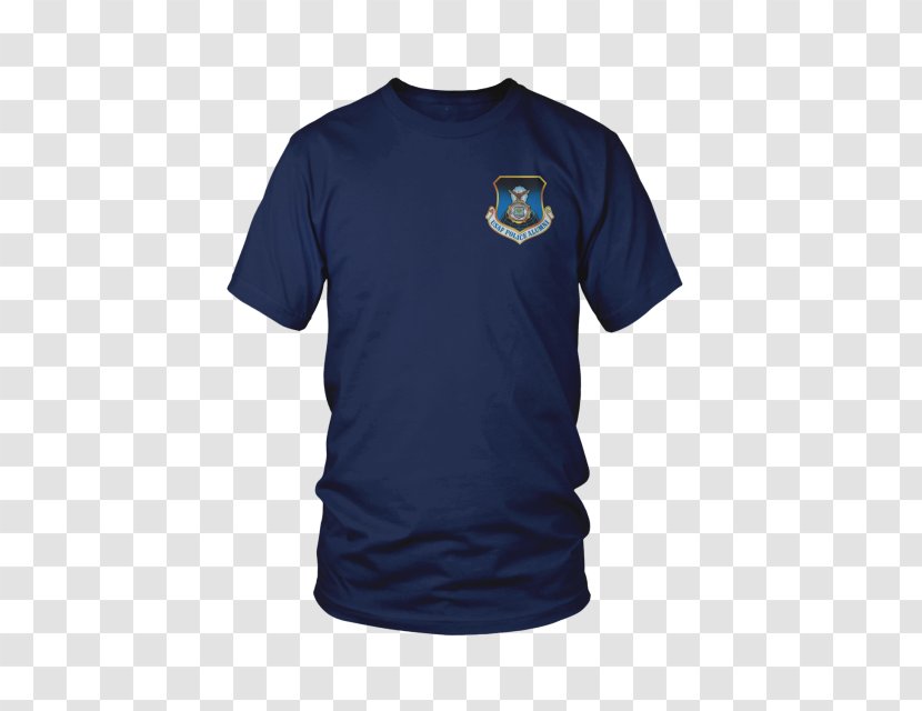 T-shirt Hoodie Crew Neck Navy Blue - Sleeve Transparent PNG