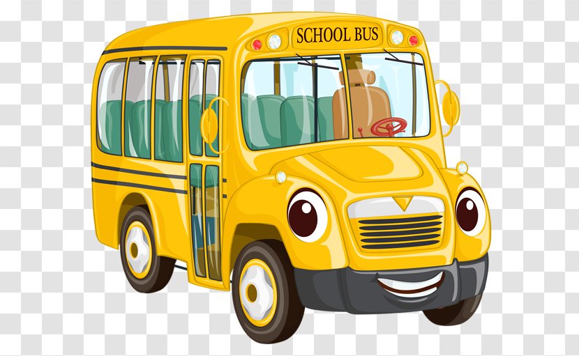 Here Comes The Bus! School Bus Clip Art - Yellow Transparent PNG