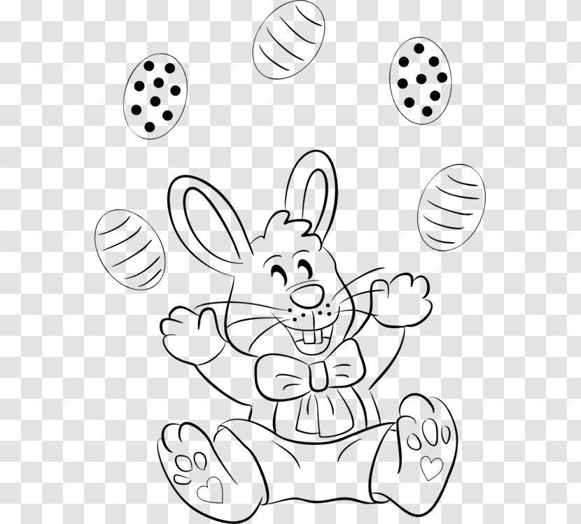 Easter Bunny Vector Graphics Line Art Clip Drawing - Egg - How To Draw The Transparent PNG