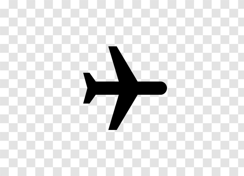 Airplane Flight Aircraft Pictogram - Black And White Transparent PNG
