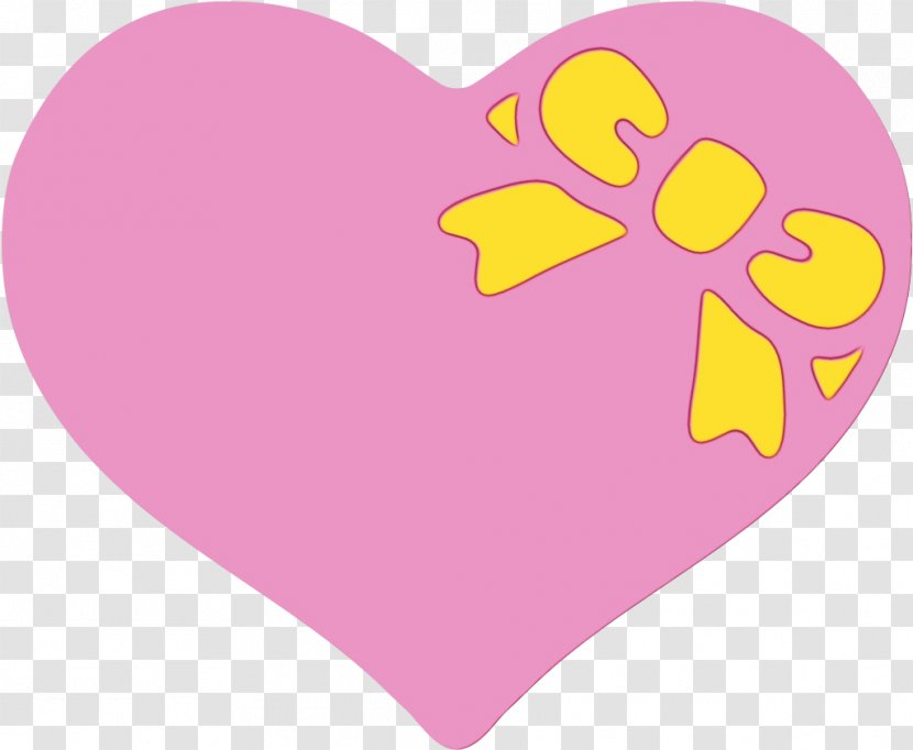 Heart Pink Love Magenta - Wet Ink - Sticker Transparent PNG
