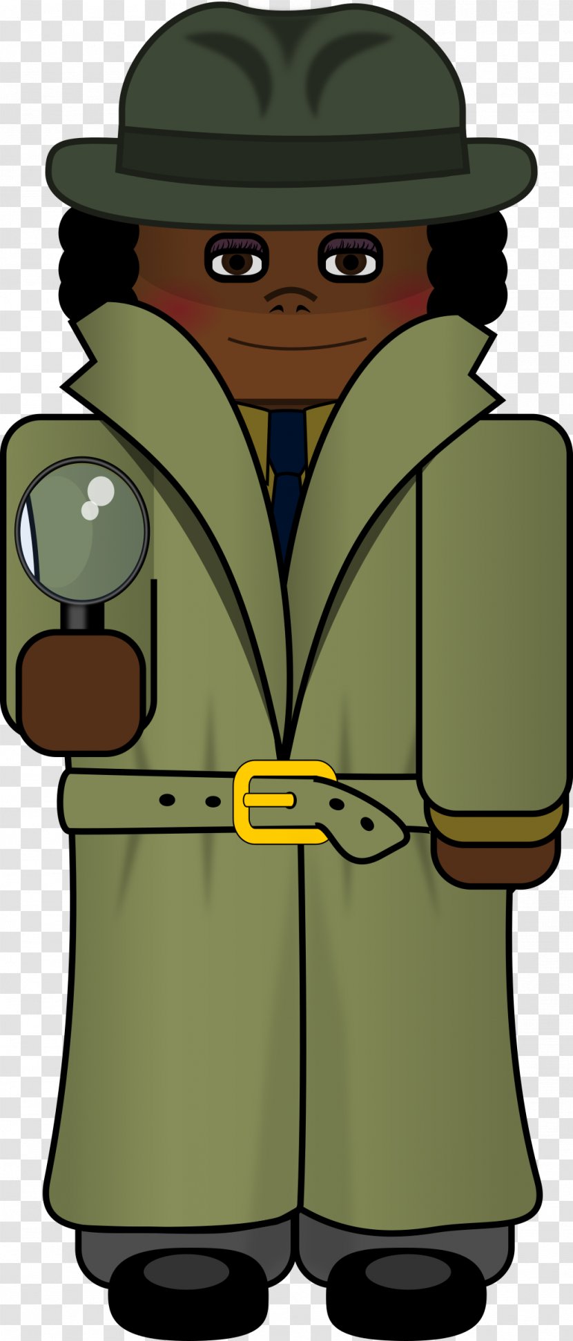 Detective Private Investigator Clip Art - Magnifying Glass - African Woman Transparent PNG