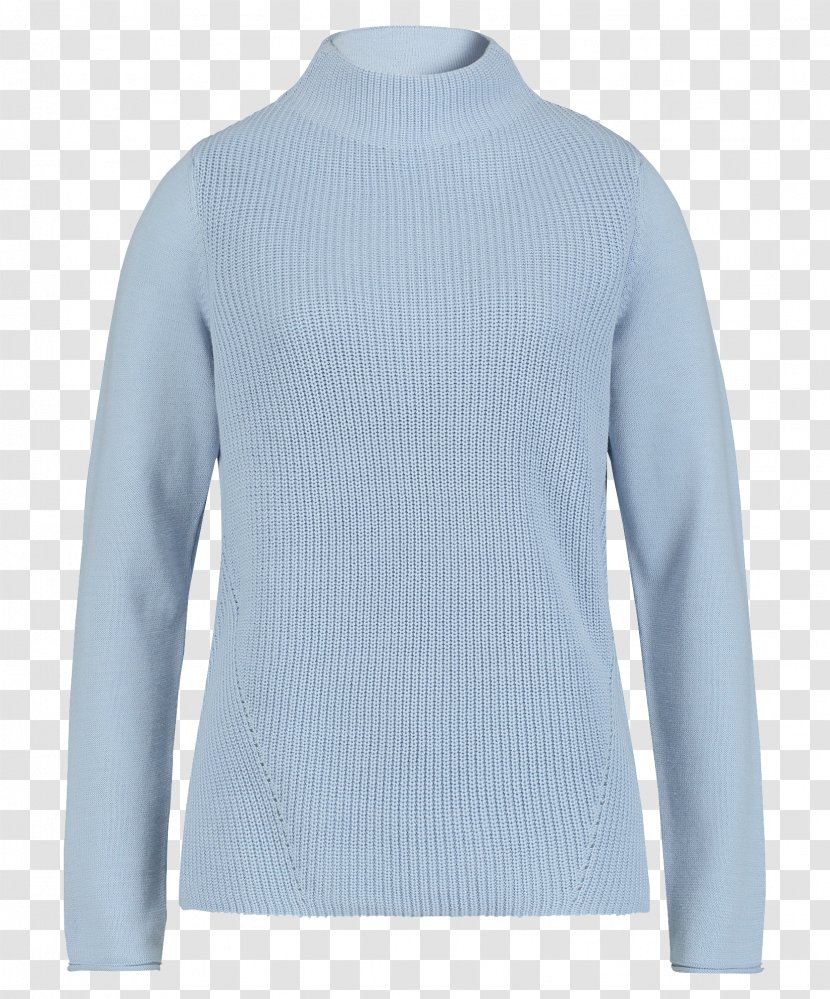 Long-sleeved T-shirt Sweater Electric Blue - Light Strick Transparent PNG
