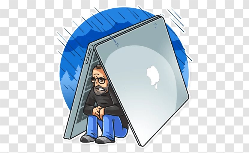 Telegram Sticker VK Set Technology - Cartoon - Steve Jobs Transparent PNG